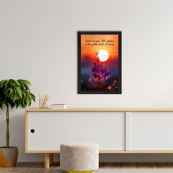 Sunsets are just little glimpses of the golden streets of heavens Satin Matt Texture UV Art Painting 2
