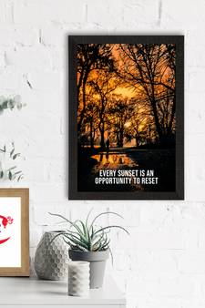 Every Sunset is an Opportunity to reset Satin Matt Texture UV Art Painting