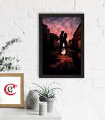 Romantic Sunset Satin Matt Texture UV Art Painting