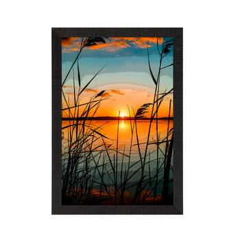 Sunset Lake View Satin Matt Texture UV Art Painting 3