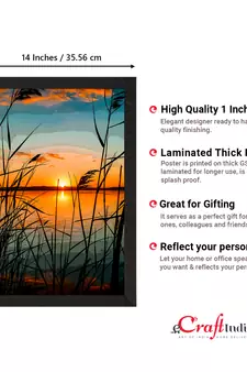Sunset Lake View Satin Matt Texture UV Art Painting
