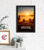 A Sunset is the Sun's Fiery Kiss to the Night Sati Matt Texture UV Art Painting