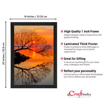 Sunset Lake View Satin Matt Texture UV Art Painting 4