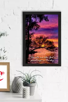 Sunsets are like God's painting in the Sky Satin Matt Texture UV Art Painting