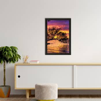 Beautiful Sunset Lake Satin Matt Texture UV Art Painting 2