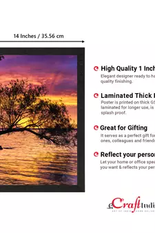 Beautiful Sunset Lake Satin Matt Texture UV Art Painting