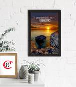 Sunsets are God's Daily Fireworks Satin Matt Texture UV Art Painting