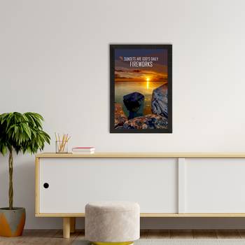 Sunsets are God's Daily Fireworks Satin Matt Texture UV Art Painting 2