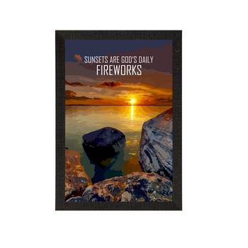 Sunsets are God's Daily Fireworks Satin Matt Texture UV Art Painting 3