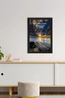 Sunsets is the opening Music of the Night Satin Matt Texture UV Art Painting
