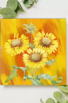 Beautiful Sunflower Original Design Canvas Printed Wall Painting