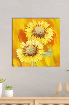 Beautiful Sunflower Scenery Original Design Canvas Printed Wall Painting