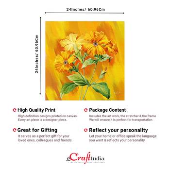 Nature Sunflower Original Design Canvas Printed Wall Painting 4