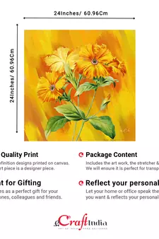 Nature Sunflower Original Design Canvas Printed Wall Painting