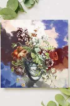 Colorful Flower Vase Original Design Canvas Printed Wall Painting