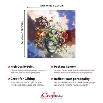 Colorful Flower Vase Original Design Canvas Printed Wall Painting 4