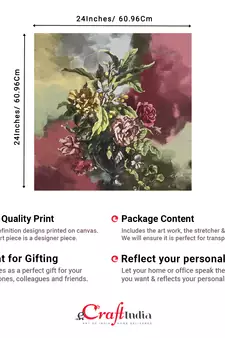 Beautiful Flower Vase Original Design Canvas Printed Wall Painting