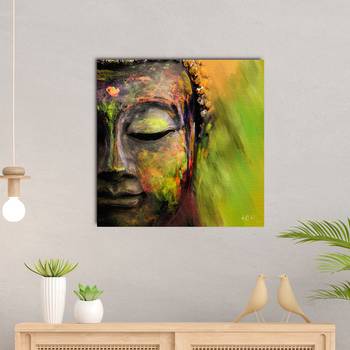 Peaceful Gautam Buddha Original Design Canvas Printed Wall Painting 1