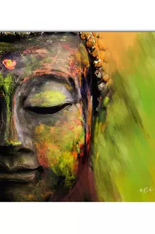 Peaceful Gautam Buddha Original Design Canvas Printed Wall Painting