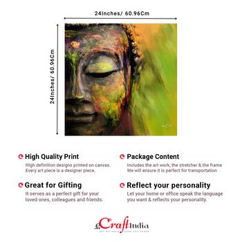 Peaceful Gautam Buddha Original Design Canvas Printed Wall Painting 4