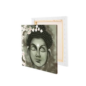 e craft india buddha canvas wall painting green 5