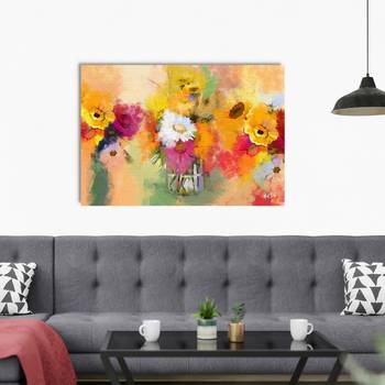 Beautiful Flowers Original Design Canvas Printed Wall Painting 1