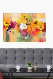 Beautiful Flowers Original Design Canvas Printed Wall Painting
