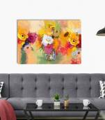 Beautiful Flowers Original Design Canvas Printed Wall Painting
