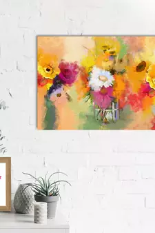 Beautiful Flowers Original Design Canvas Printed Wall Painting