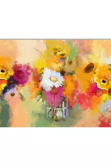 Beautiful Flowers Original Design Canvas Printed Wall Painting