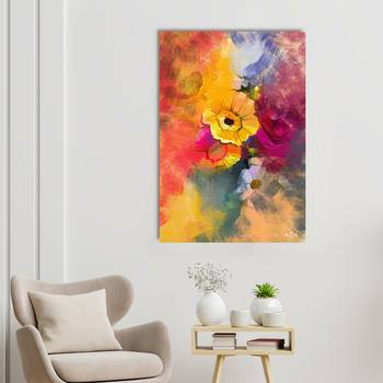 Abstract Flowers Design Original Design Canvas Printed Wall Painting 1