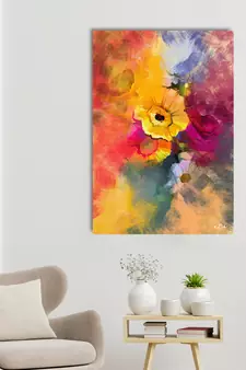 Abstract Flowers Design Original Design Canvas Printed Wall Painting