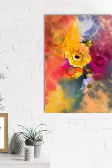 Abstract Flowers Design Original Design Canvas Printed Wall Painting