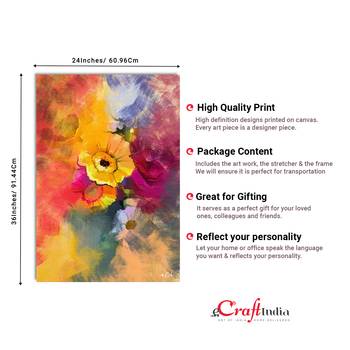 Abstract Flowers Design Original Design Canvas Printed Wall Painting 4