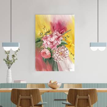 Beautiful Flowers Bouquet Original Design Canvas Printed Wall Painting 1