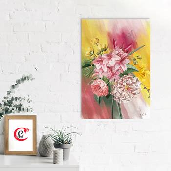 Beautiful Flowers Bouquet Original Design Canvas Printed Wall Painting 2