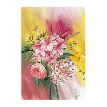 Beautiful Flowers Bouquet Original Design Canvas Printed Wall Painting 3