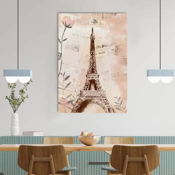 Eiffel Tower with Antique Look Original Design Canvas Printed Wall Painting 1