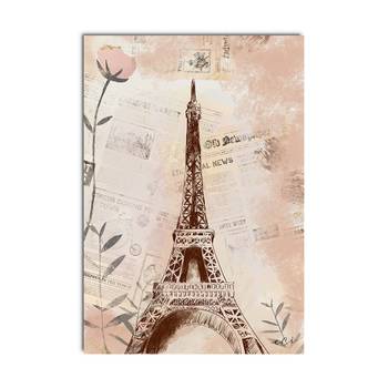 Eiffel Tower with Antique Look Original Design Canvas Printed Wall Painting 3