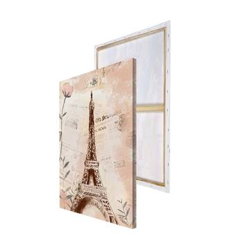 Eiffel Tower with Antique Look Original Design Canvas Printed Wall Painting 5