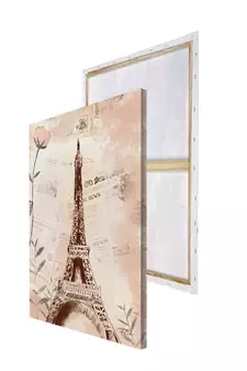 Eiffel Tower with Antique Look Original Design Canvas Printed Wall Painting