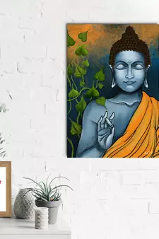 Peaceful Buddha Original Design Canvas Printed Wall Painting