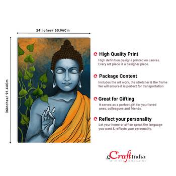 Peaceful Buddha Original Design Canvas Printed Wall Painting 4