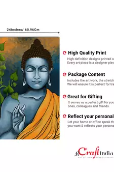 Peaceful Buddha Original Design Canvas Printed Wall Painting