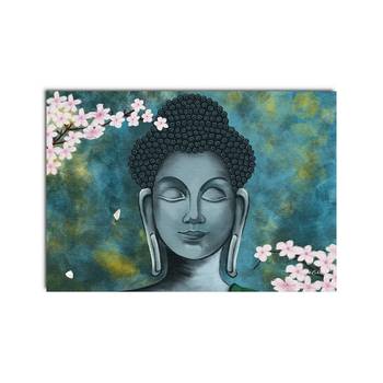 Meditating Buddha With Flower Original Design Canvas Printed Wall Painting 3