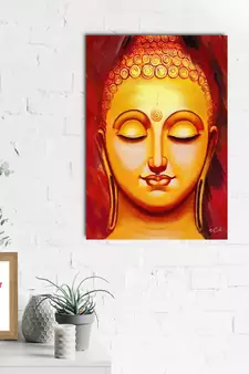 Spiritual Gautam Buddha Original Design Canvas Printed Wall Painting