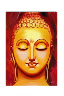 Spiritual Gautam Buddha Original Design Canvas Printed Wall Painting