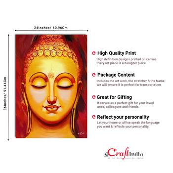 Spiritual Gautam Buddha Original Design Canvas Printed Wall Painting 4