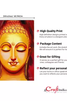 Spiritual Gautam Buddha Original Design Canvas Printed Wall Painting