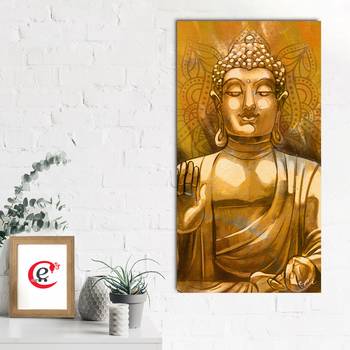 Meditating Blessing Buddha Original Design Canvas Printed Wall Painting 2